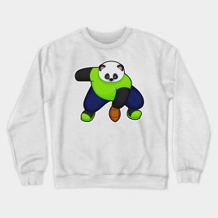 Panda as Football player with Football Crewneck Sweatshirt